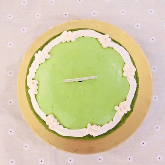 Green Tea White Choc. Cake Pie